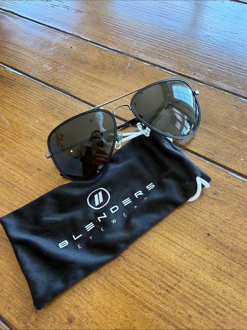 Aviator Men's Sunglasses - Black Lenses - Picture 5 of 5